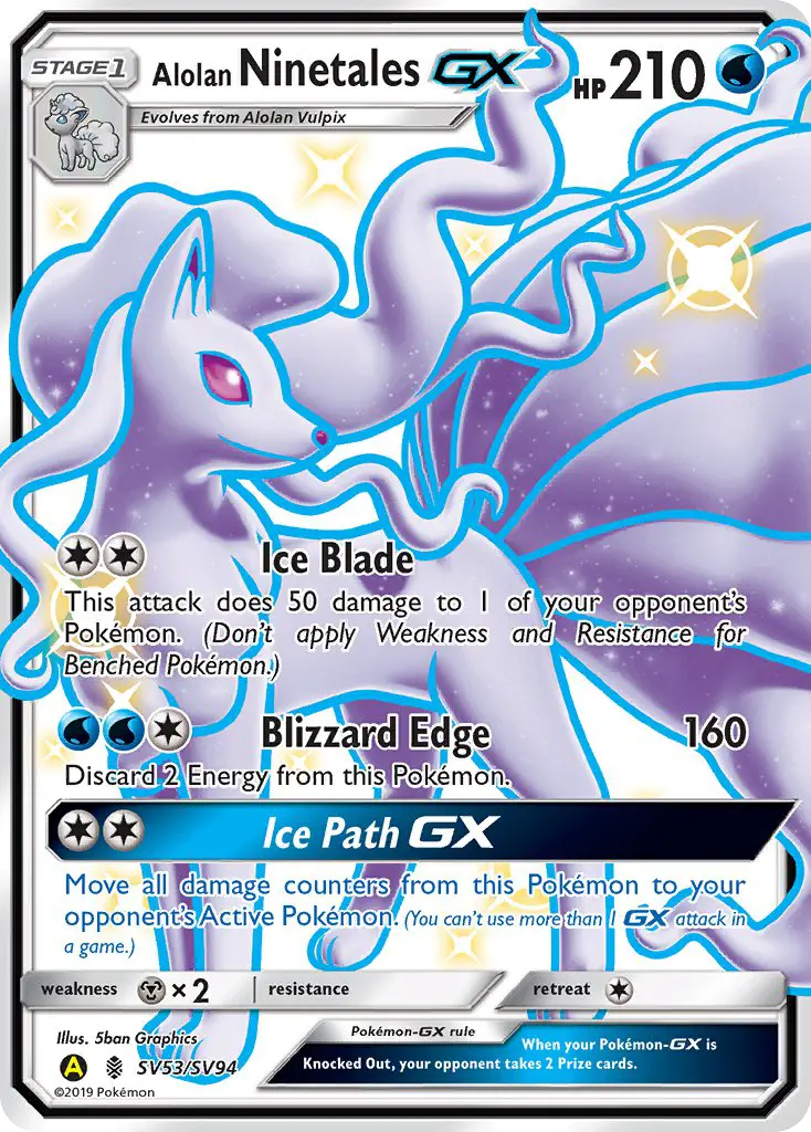 Feunard d’Alola-GX – Destinées Occultes Coffre Étincelant SV53