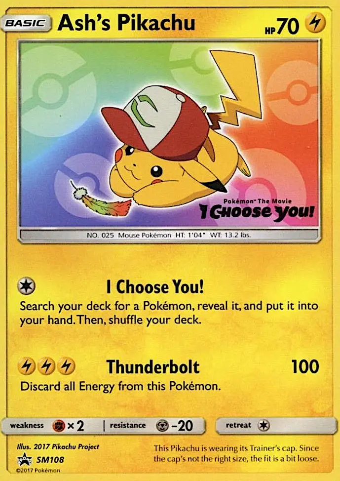 Pikachu de Sacha – Promo SM SM108