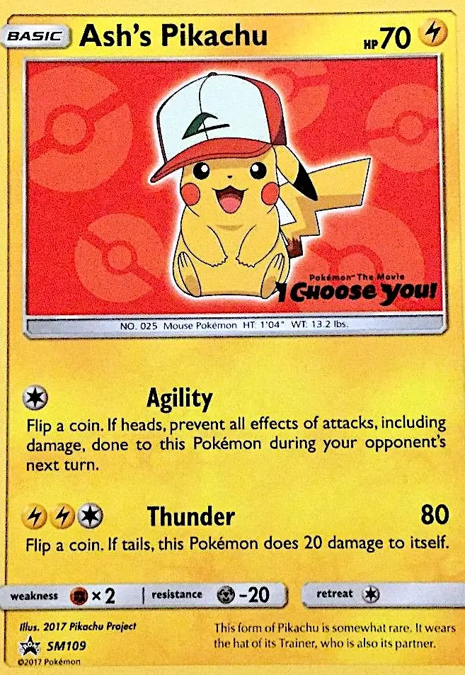 Pikachu de Sacha – Promo SM SM109