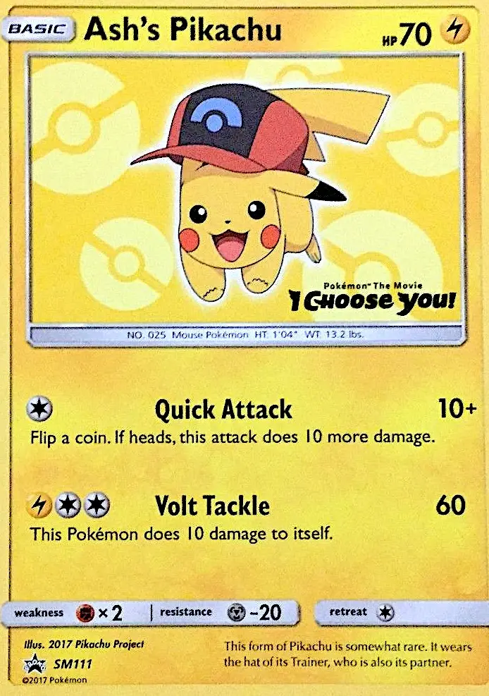 Pikachu de Sacha – Promo SM SM111