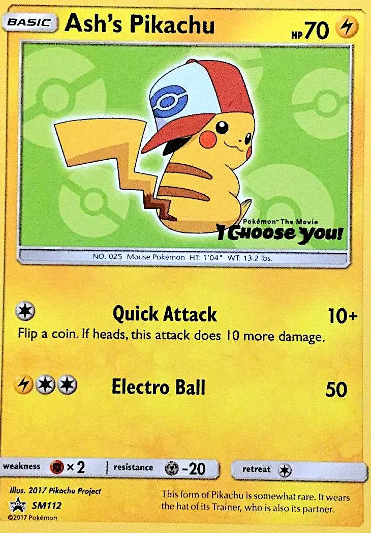 Pikachu de Sacha – Promo SM SM112