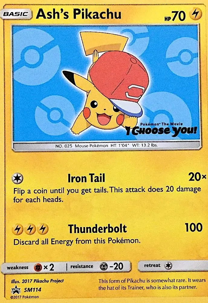 Pikachu de Sacha – Promo SM SM114