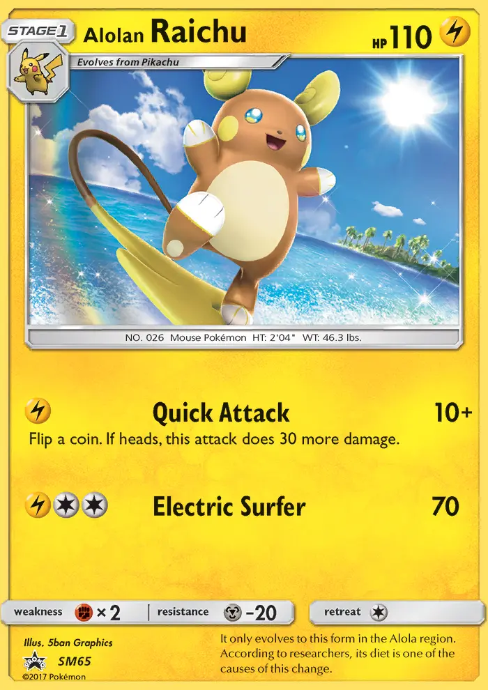 Raichu di Alola – SL Promo SM65