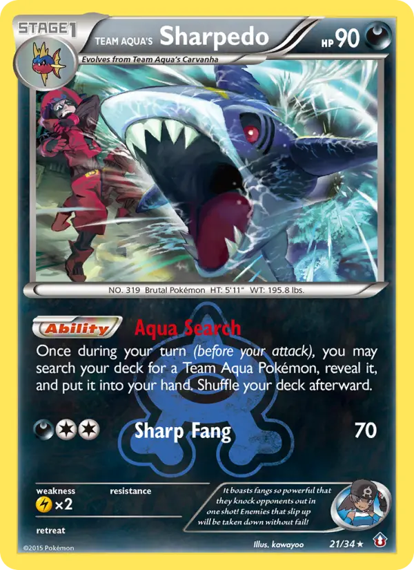 Sharpedo da Equipe Aqua – Crise Dupla 21