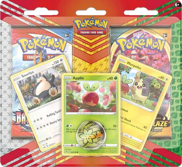 Morpeko, Snorlax & Applin 2-Pack Blister