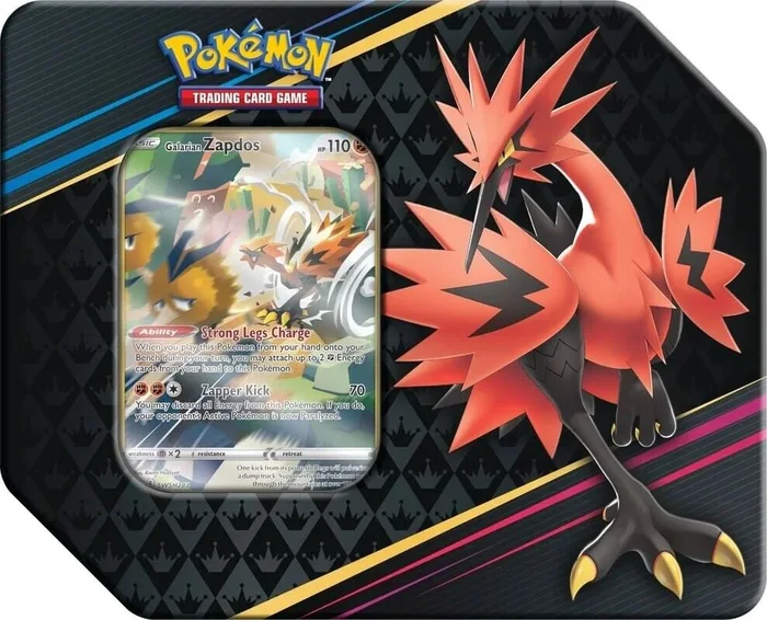 Crown Zenith: Galarian Zapdos Tin