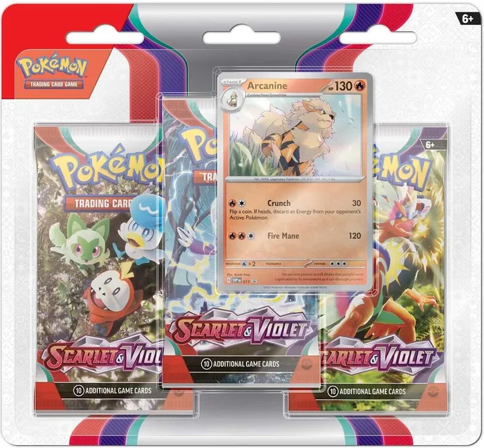 Scarlet & Violet: Arcanine 3-Pack Blister