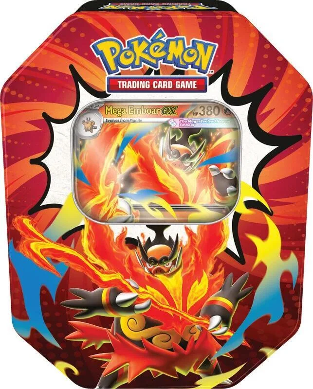 Ascended Heroes Tins: Mega Emboar ex Tin