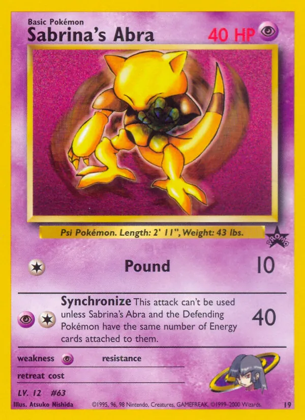 Sabrina's Abra – Wizards Black Star Promos 19