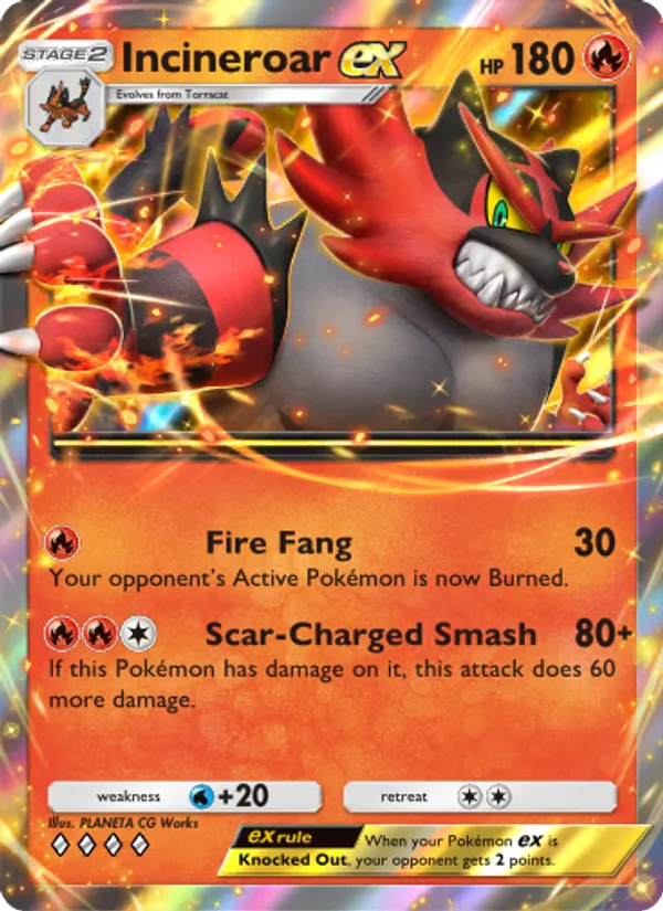 Incineroar ex – Celestial Guardians 33