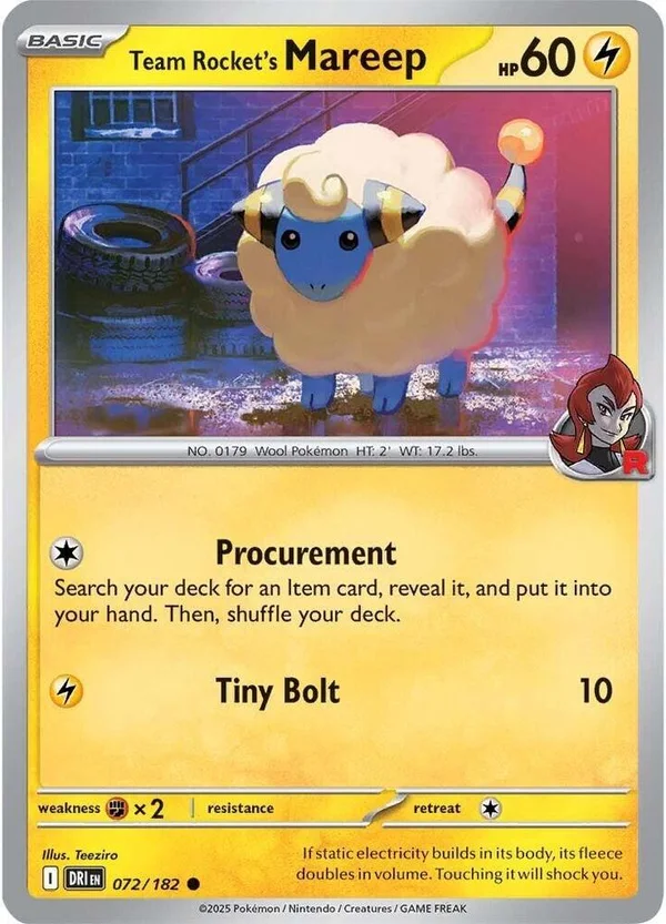 Team Rocket's Mareep – Destined Rivals 72