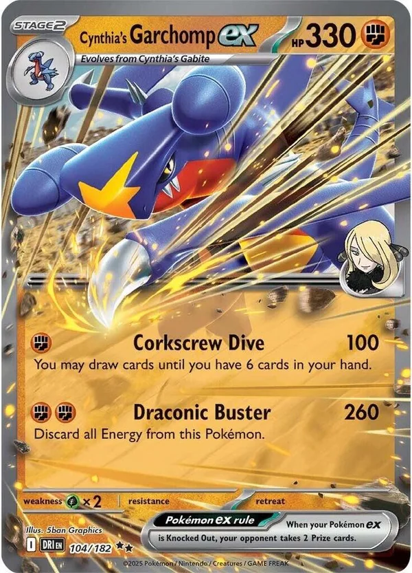 Cynthia's Garchomp ex – Destined Rivals 104