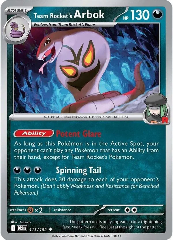 Team Rocket's Arbok – Destined Rivals 113