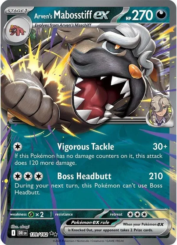 Arven's Mabosstiff ex – Destined Rivals 139
