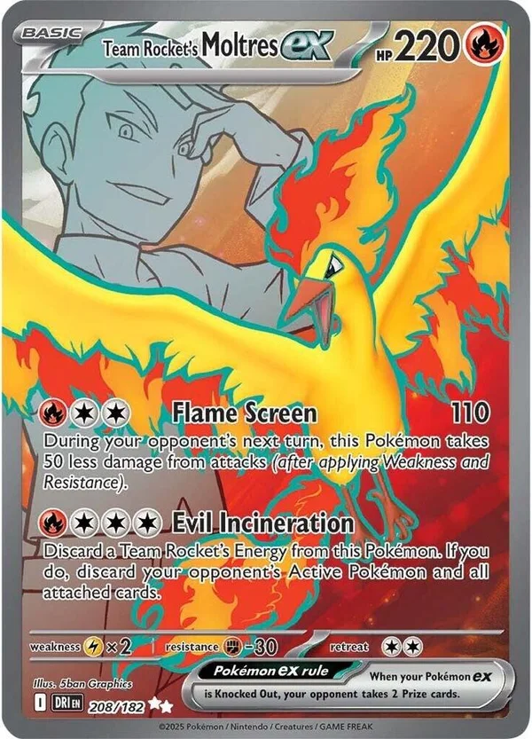 Team Rocket's Moltres ex – Destined Rivals 208